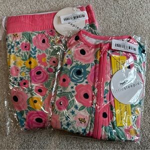 Little Sleepies Secret Garden Zippy (6-12M) + Women’s Joggers (Large) Bundle NIB